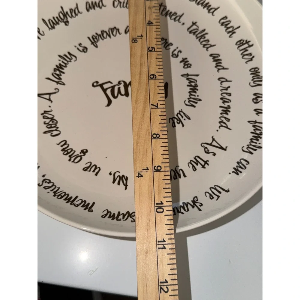 Carson Life is a Circle Family Decorative Plate Cream Ceramic 10.5 Inch